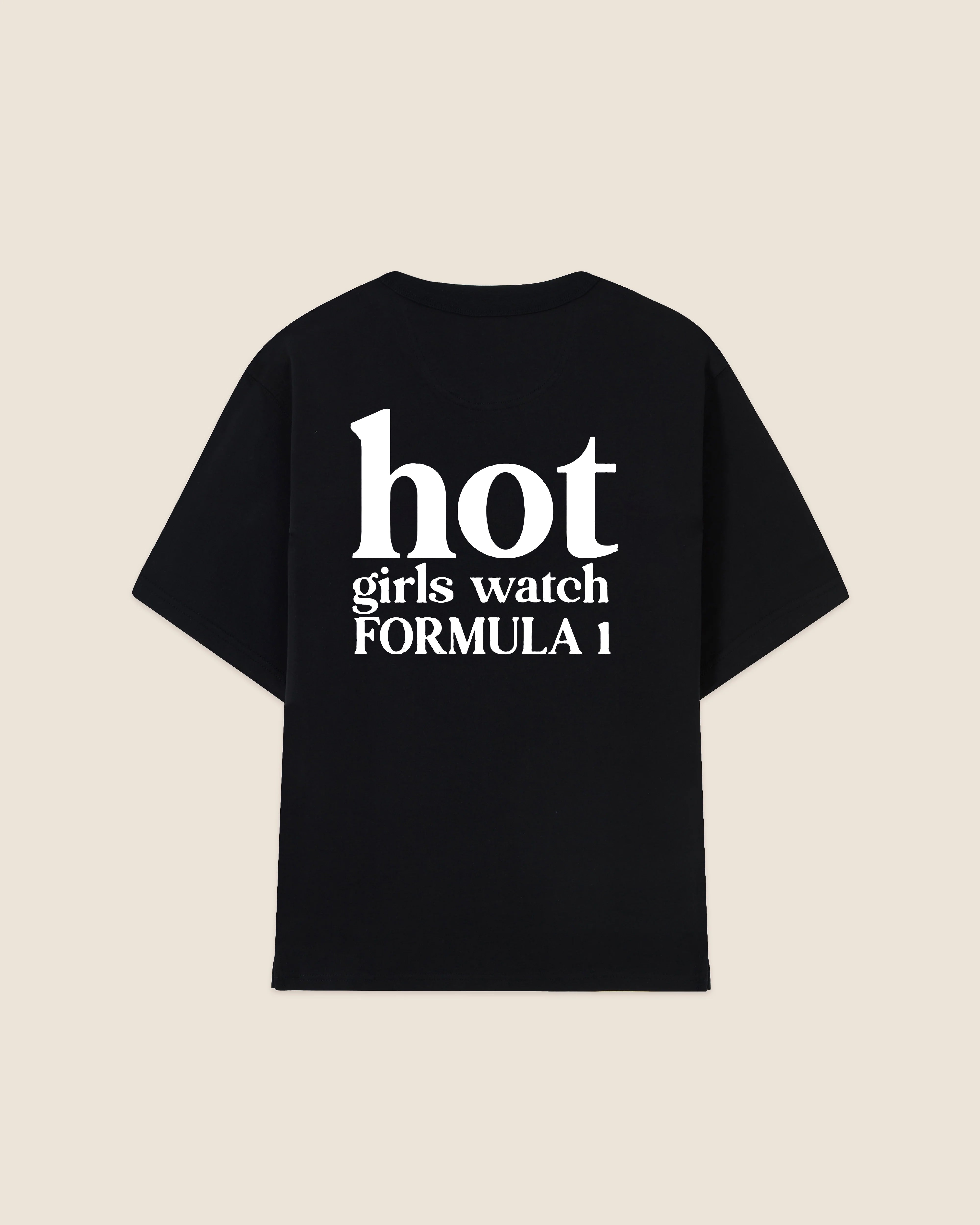 Hypebeast T-shirt black hot girls watch formula 1